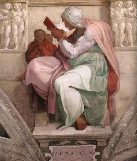 Michelangelo Buonarroti he Persian Sibyl oil painting image